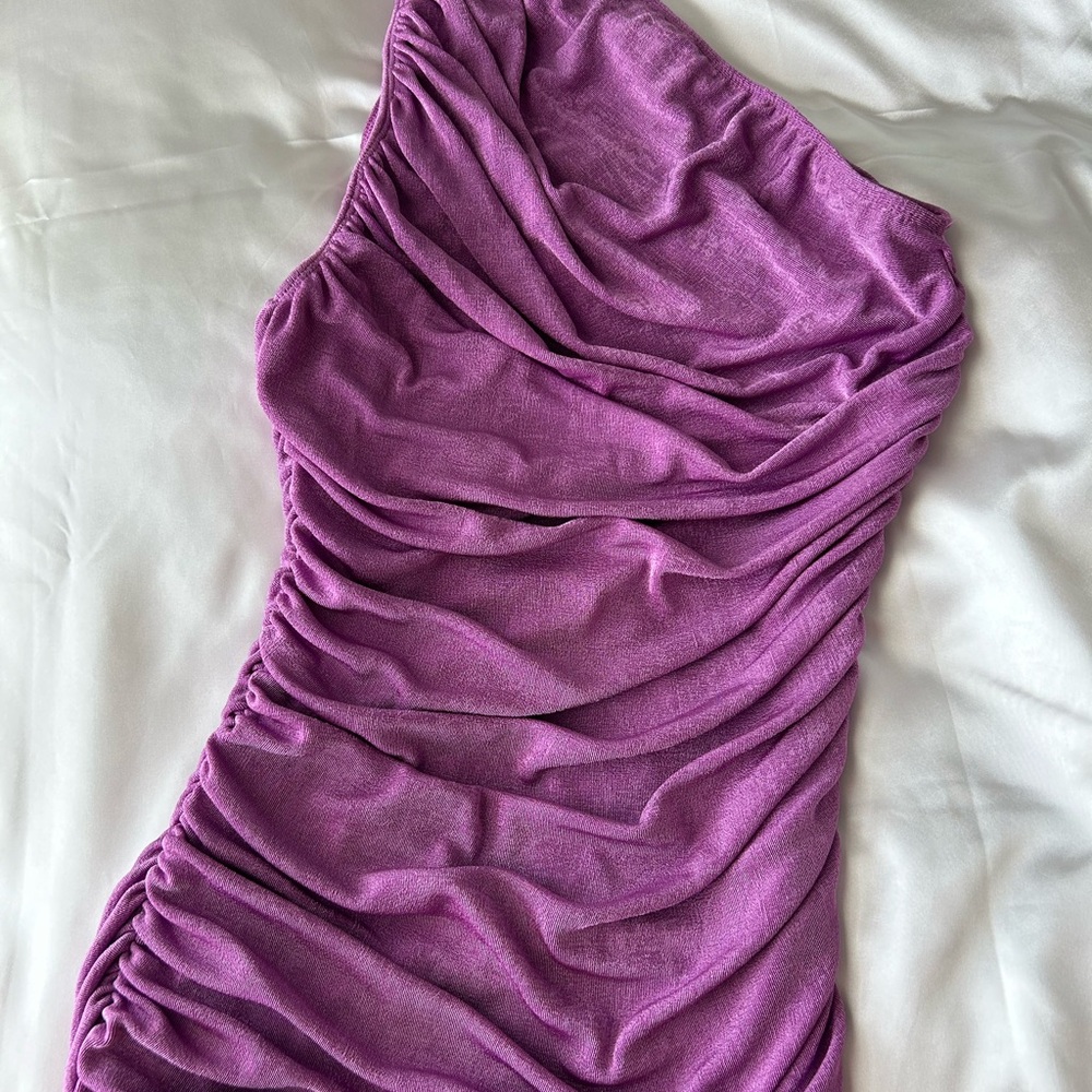 Scrunch Purple Dress